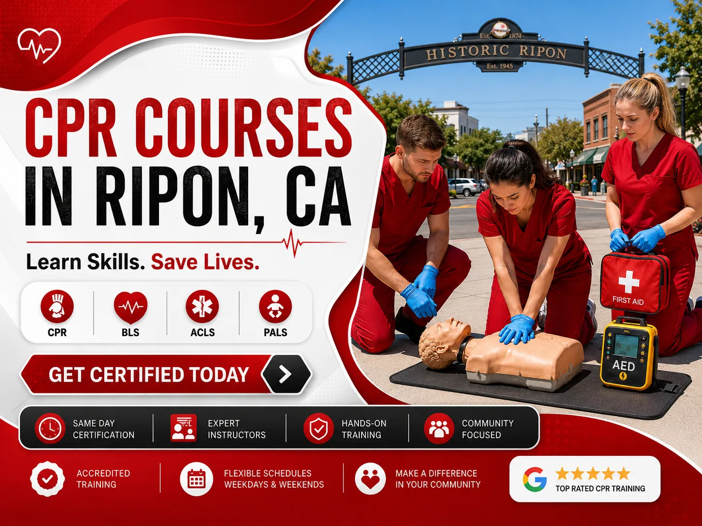 PALS pediatric advanced life support training in Ripon, CA